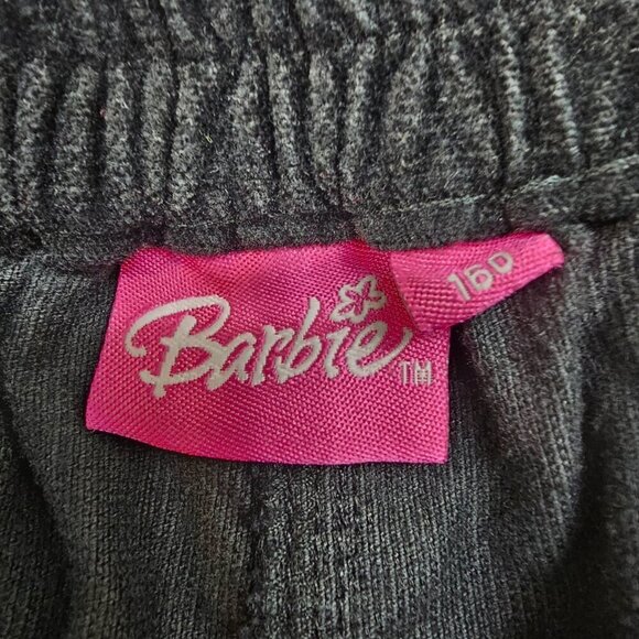 Girls Barbie Black Corduroy Cargo Wide Legged Jeans, Junior 160 - Picture 14 of 16